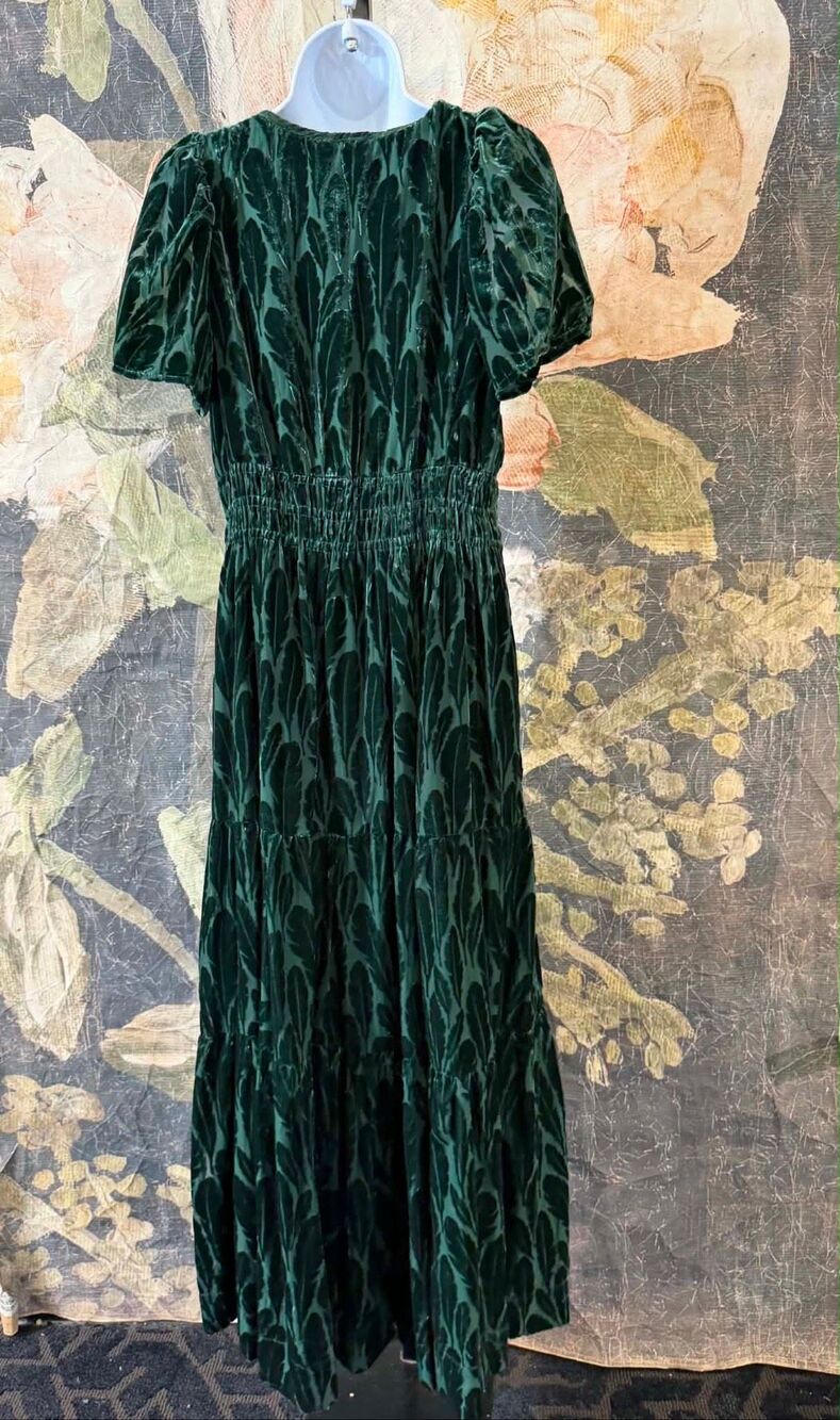 New Anthropologie The Somerset Velvet Maxi Dress Size S - Picture 10 of 10
